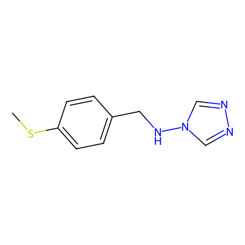 N-[(4-methylsulfanylphenyl)methyl]-1,2,4-triazol-4-amine structure