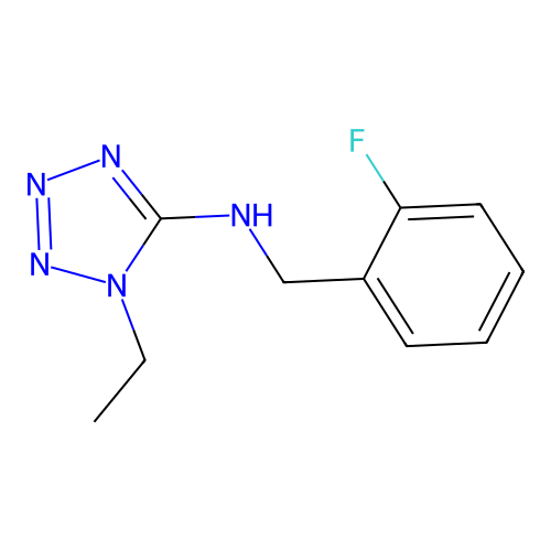 1-ethyl-N-(2-fluorobenzyl)-1H-tetrazol-5-amine structure
