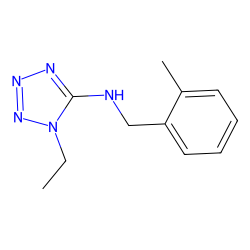 1-ethyl-N-(2-methylbenzyl)-1H-tetrazol-5-amine structure