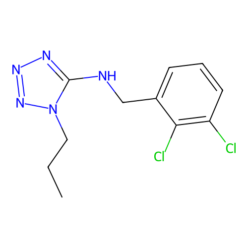 N-(2,3-dichlorobenzyl)-1-propyl-1H-tetrazol-5-amine structure