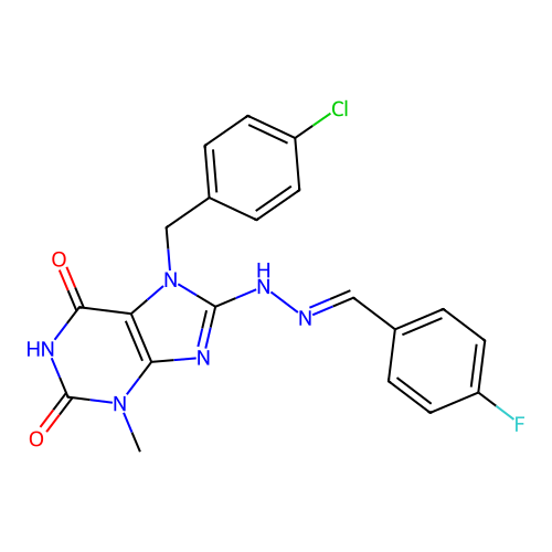 C20H16ClFN6O2 structure