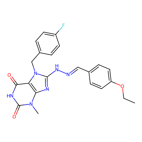 C22H21FN6O3 structure