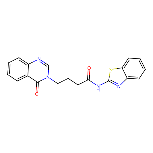 N-(benzo[d]thiazol-2-yl)-4-(4-oxoquinazolin-3(4H)-yl)butanamide structure