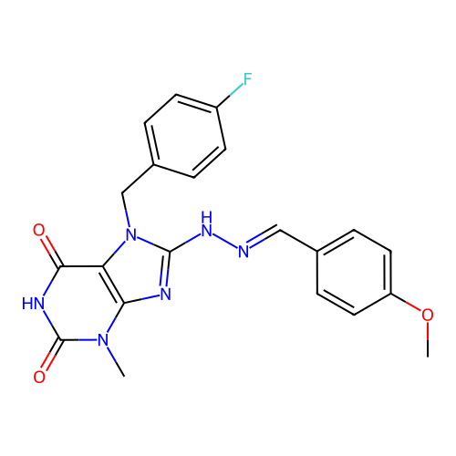 C21H19FN6O3 structure