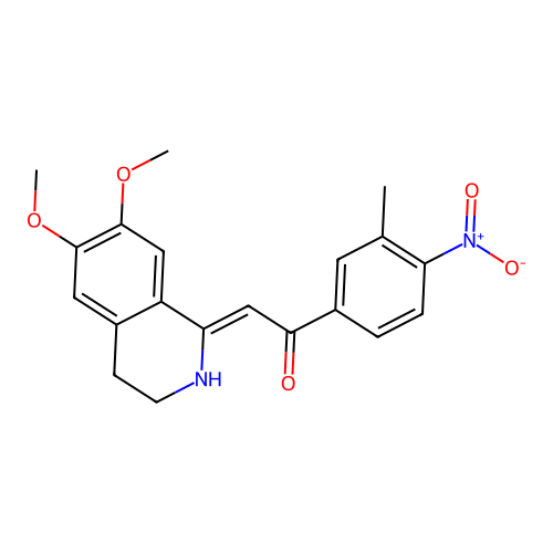 (Z)-2-(6,7-dimethoxy-3,4-dihydroisoquinolin-1(2H)-ylidene)-1-(3-methyl-4-nitrophenyl)ethanone structure