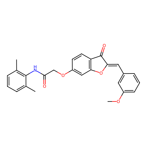 (Z)-N-(2,6-dimethylphenyl)-2-((2-(3-methoxybenzylidene)-3-oxo-2,3-dihydrobenzofuran-6-yl)oxy)acetamide structure