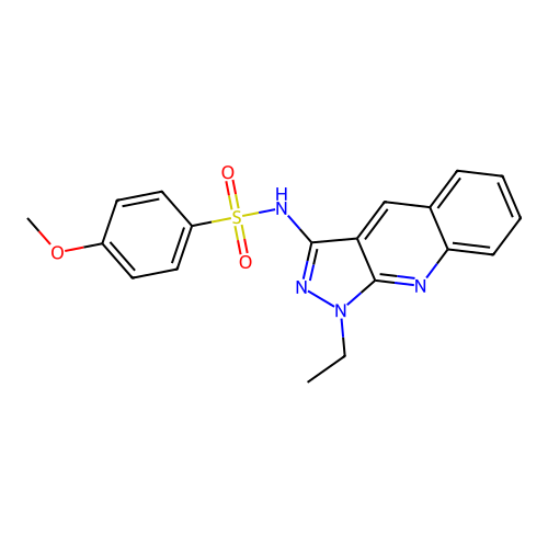 N-(1-ethyl-1H-pyrazolo[3,4-b]quinolin-3-yl)-4-methoxybenzenesulfonamide structure