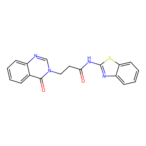 N-(benzo[d]thiazol-2-yl)-3-(4-oxoquinazolin-3(4H)-yl)propanamide structure