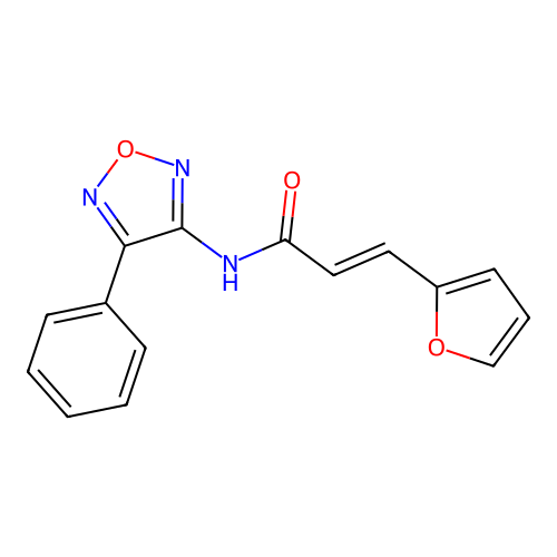 (2E)-3-(furan-2-yl)-N-(4-phenyl-1,2,5-oxadiazol-3-yl)prop-2-enamide structure