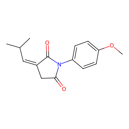 (3Z)-1-(4-methoxyphenyl)-3-(2-methylpropylidene)pyrrolidine-2,5-dione structure