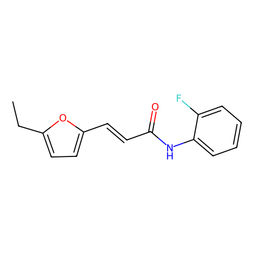 (2E)-3-(5-ethylfuran-2-yl)-N-(2-fluorophenyl)prop-2-enamide structure