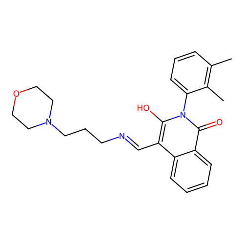 2-(2,3-dimethylphenyl)-4-[(3-morpholin-4-ylpropylamino)methylidene]isoquinoline-1,3-dione structure