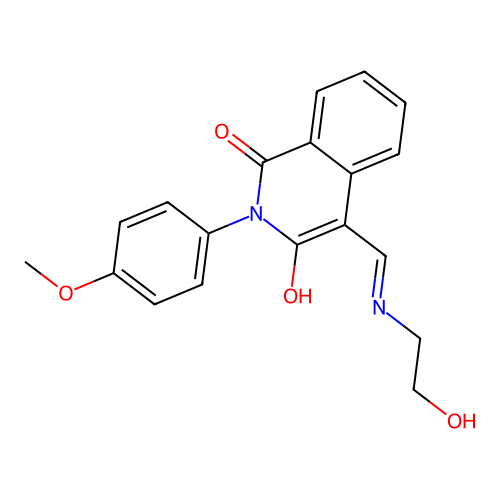 4-[(2-hydroxyethylamino)methylidene]-2-(4-methoxyphenyl)isoquinoline-1,3-dione structure