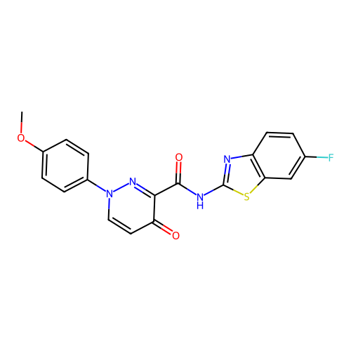 N-(6-fluoro-1,3-benzothiazol-2-yl)-1-(4-methoxyphenyl)-4-oxo-1,4-dihydropyridazine-3-carboxamide structure