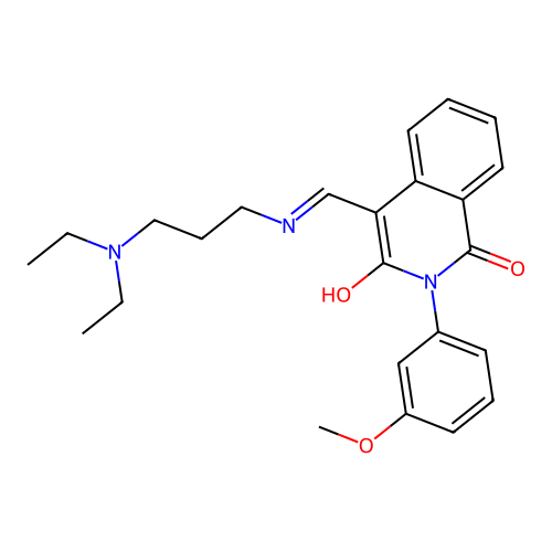 4-[(3-diethylaminopropylamino)methylidene]-2-(3-methoxyphenyl)isoquinoline-1,3-dione structure