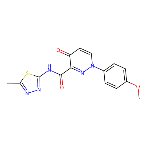 1-(4-methoxyphenyl)-N-(5-methyl-1,3,4-thiadiazol-2-yl)-4-oxo-1,4-dihydropyridazine-3-carboxamide structure
