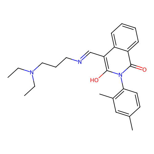 4-[(3-diethylaminopropylamino)methylidene]-2-(2,4-dimethylphenyl)isoquinoline-1,3-dione structure