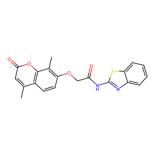 N-(1,3-benzothiazol-2-yl)-2-[(4,8-dimethyl-2-oxo-2H-chromen-7-yl)oxy]acetamide structure