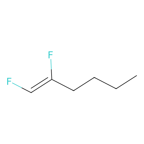 1,2-Difluorohex-1-ene structure