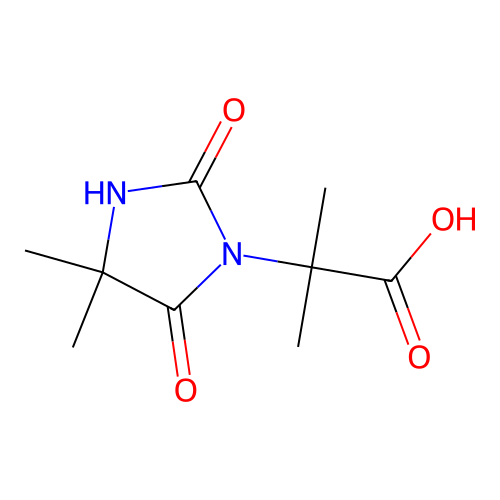 2-(4,4-Dimethyl-2,5-dioxo-1-imidazolidinyl)-2-methylpropanoic acid structure