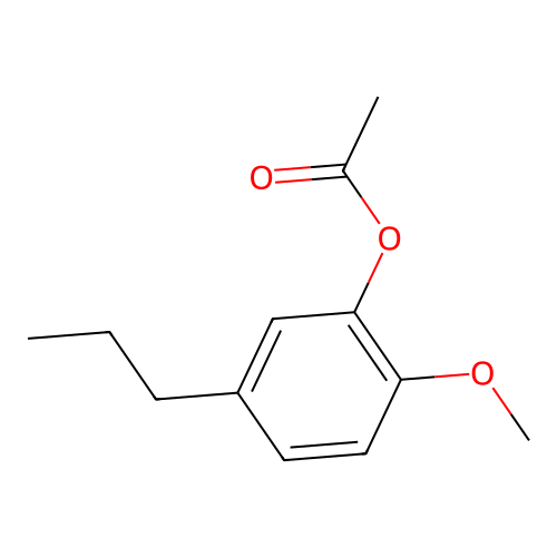 2-Methoxy-5-propylphenyl acetate structure