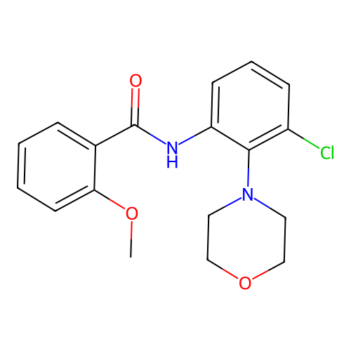 N-(3-chloro-2-morpholin-4-ylphenyl)-2-methoxybenzamide structure