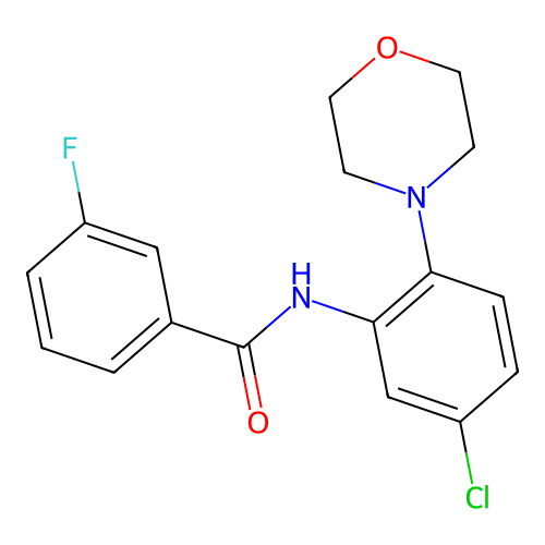 N-(5-chloro-2-morpholin-4-ylphenyl)-3-fluorobenzamide structure