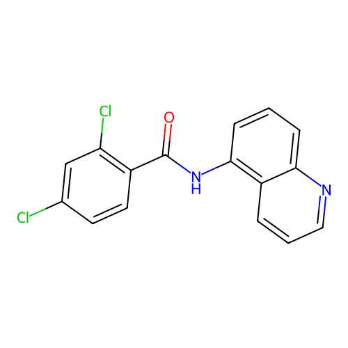 2,4-dichloro-N-quinolin-5-ylbenzamide structure