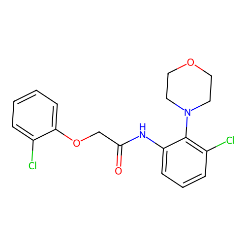 N-(3-chloro-2-morpholin-4-ylphenyl)-2-(2-chlorophenoxy)acetamide structure
