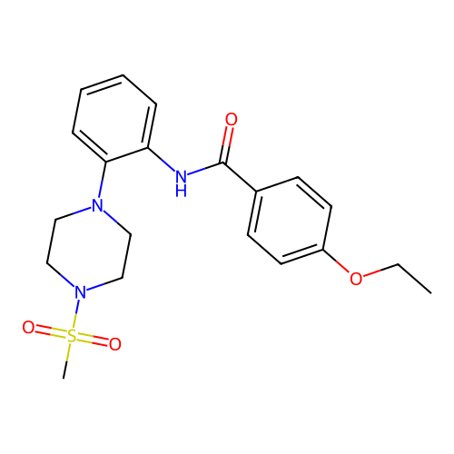4-ethoxy-N-[2-(4-methylsulfonylpiperazin-1-yl)phenyl]benzamide structure