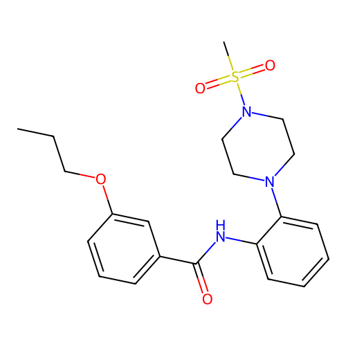 N-[2-(4-methylsulfonylpiperazin-1-yl)phenyl]-3-propoxybenzamide structure