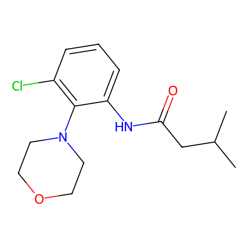 N-(3-chloro-2-morpholin-4-ylphenyl)-3-methylbutanamide structure