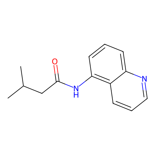 3-methyl-N-quinolin-5-ylbutanamide structure