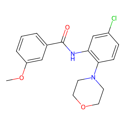 N-(5-chloro-2-morpholin-4-ylphenyl)-3-methoxybenzamide structure
