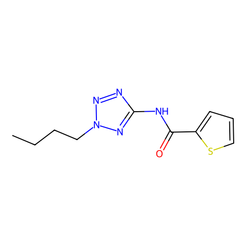 N-(2-butyltetrazol-5-yl)thiophene-2-carboxamide structure