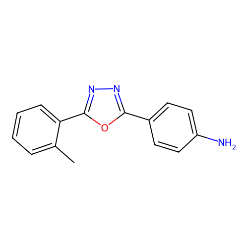 4-[5-(2-Methylphenyl)-1,3,4-oxadiazol-2-yl]aniline structure