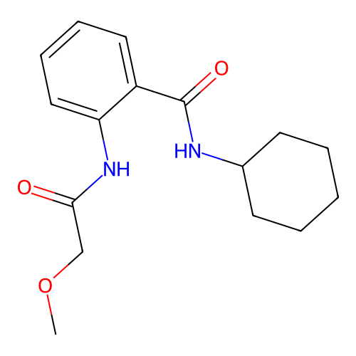 N-cyclohexyl-2-[(2-methoxyacetyl)amino]benzamide structure