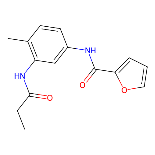 N-[4-methyl-3-(propanoylamino)phenyl]furan-2-carboxamide structure