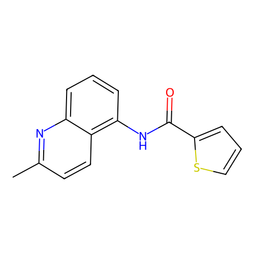 N-(2-methylquinolin-5-yl)thiophene-2-carboxamide structure
