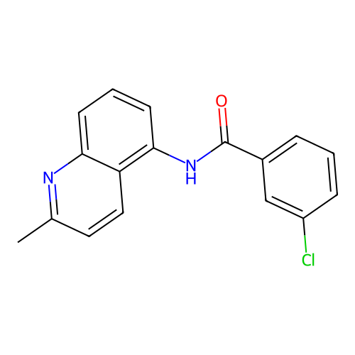 3-chloro-N-(2-methylquinolin-5-yl)benzamide structure