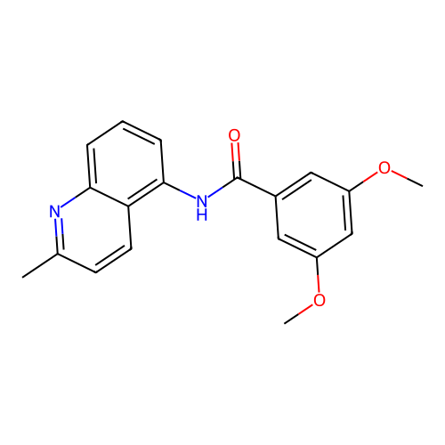 3,5-dimethoxy-N-(2-methylquinolin-5-yl)benzamide structure