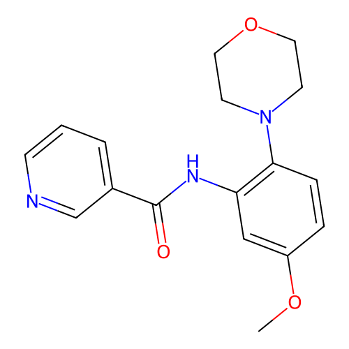N-(5-methoxy-2-morpholin-4-ylphenyl)pyridine-3-carboxamide structure