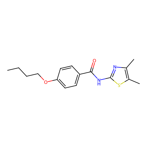 4-butoxy-N-(4,5-dimethyl-1,3-thiazol-2-yl)benzamide structure