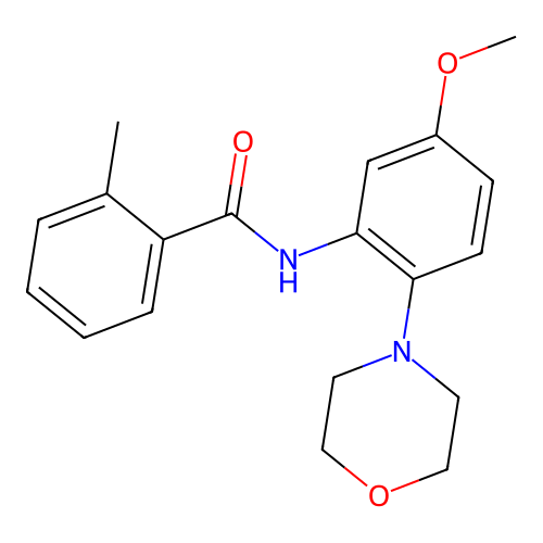 N-(5-methoxy-2-morpholin-4-ylphenyl)-2-methylbenzamide structure