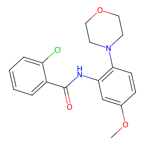 2-chloro-N-(5-methoxy-2-morpholin-4-ylphenyl)benzamide structure