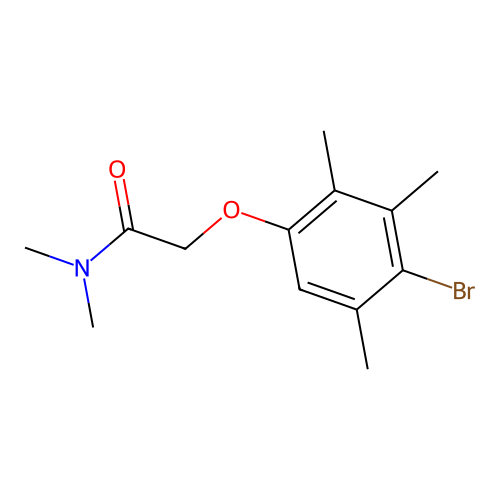 2-(4-bromo-2,3,5-trimethylphenoxy)-N,N-dimethylacetamide structure