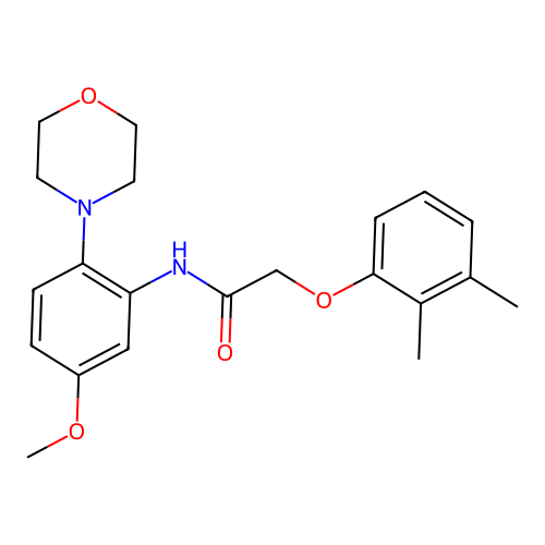 2-(2,3-dimethylphenoxy)-N-(5-methoxy-2-morpholin-4-ylphenyl)acetamide structure