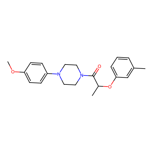 1-[4-(4-Methoxyphenyl)piperazin-1-yl]-2-(3-methylphenoxy)propan-1-one structure