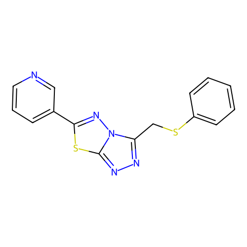 3-(Phenylsulfanylmethyl)-6-pyridin-3-yl-[1,2,4]triazolo[3,4-b][1,3,4]thiadiazole structure