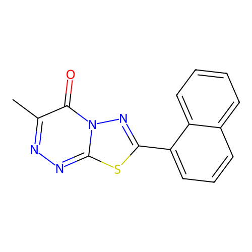 3-Methyl-7-naphthalen-1-yl-[1,3,4]thiadiazolo[2,3-c][1,2,4]triazin-4-one structure